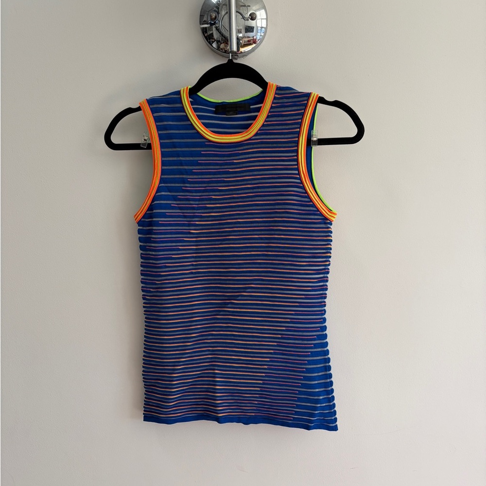 Alexander Wang Kids Tank Top in Blue and Orange Stripes